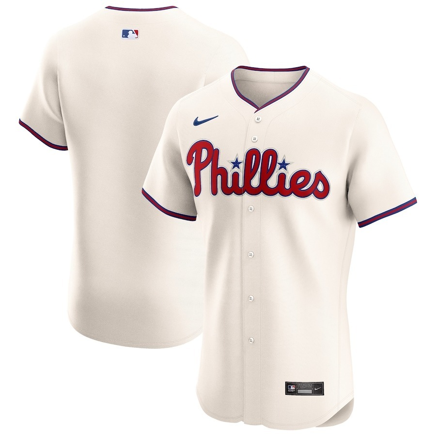 Men's Philadelphia Phillies Nike Cream Alternate Elite Jersey