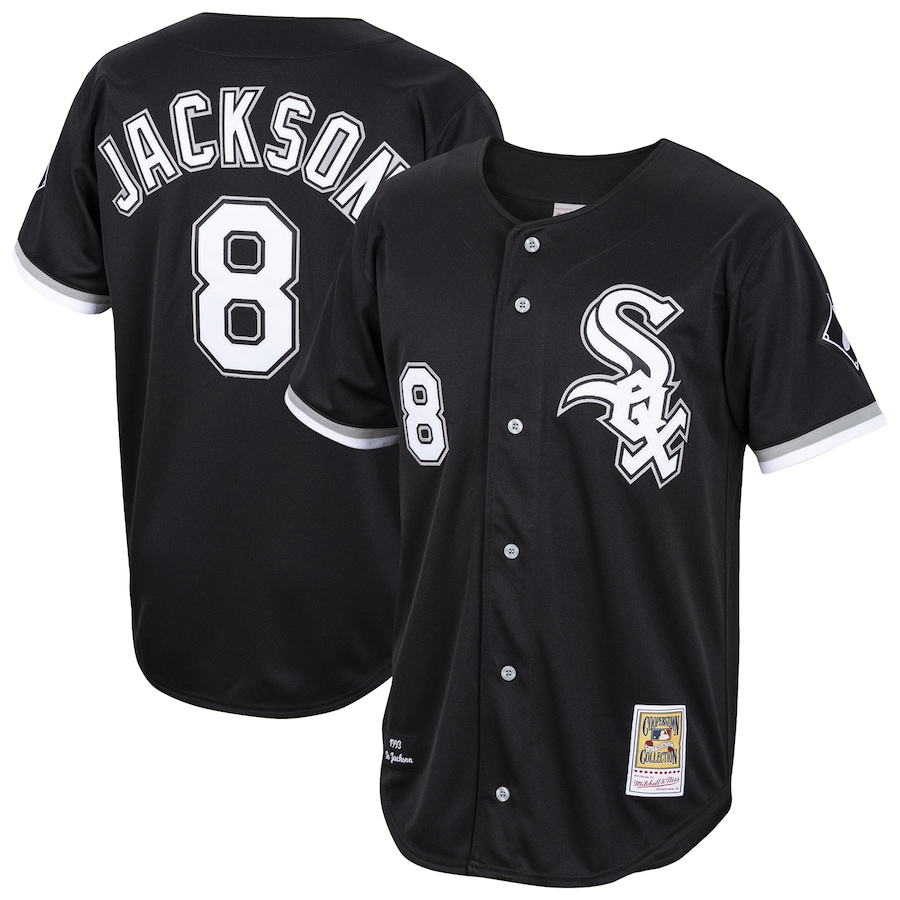 Men's Chicago White Sox Bo Jackson Black Cooperstown Collection 1993 Authentic Player Jersey