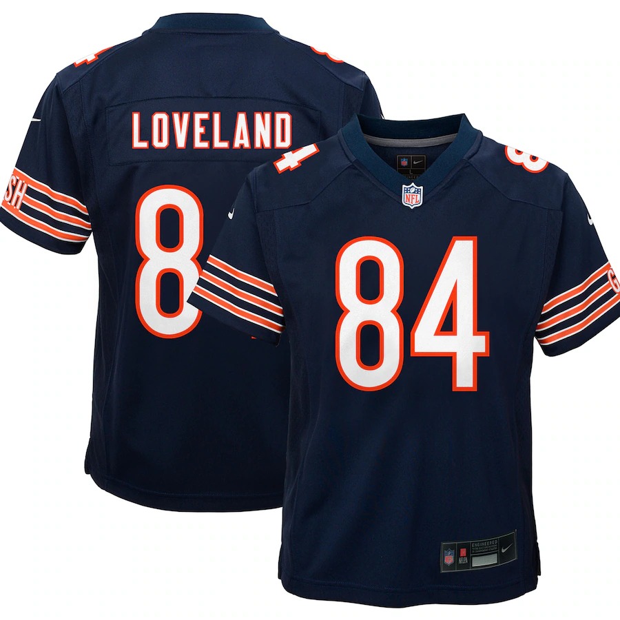 Youth Chicago Bears Colston Loveland Nike Navy Game Jersey