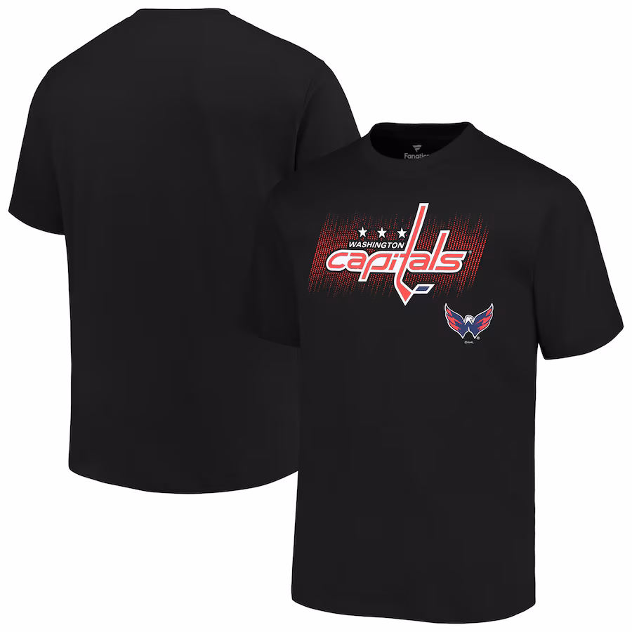 Men's Washington Capitals Fanatics Black Big & Tall Wordmark T-Shirt