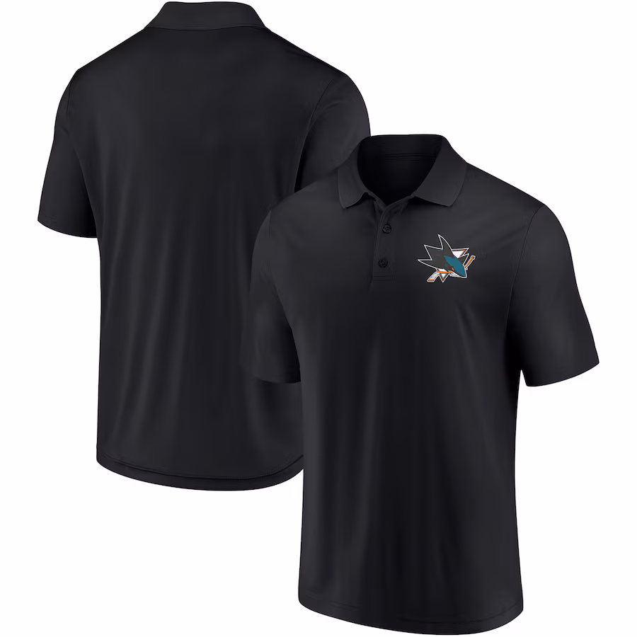 Men's San Jose Sharks Fanatics Black Winning Streak Polo