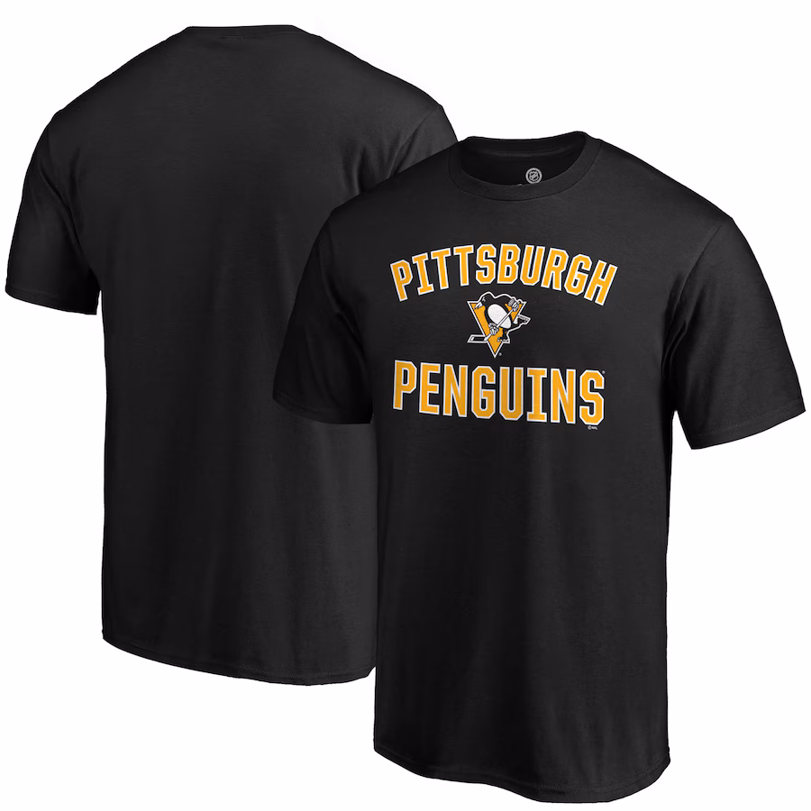 Men's Pittsburgh Penguins Fanatics Black Team Victory Arch T-Shirt