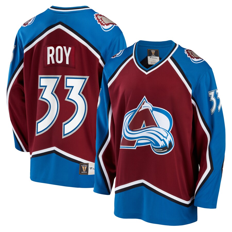 Men's Colorado Avalanche Patrick Roy Fanatics Branded Burgundy Breakaway Retired Player Jersey