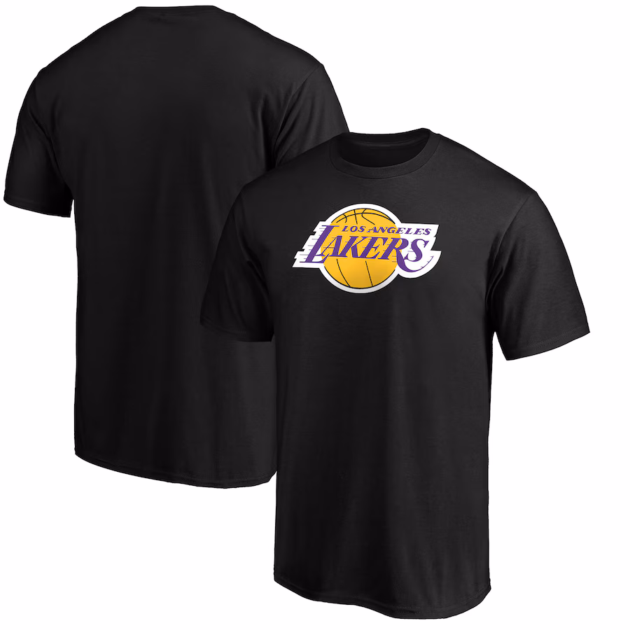 Men's Los Angeles Lakers  Black Primary Logo T-Shirt