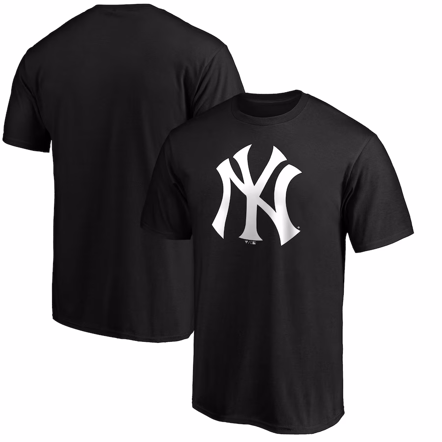 Men's New York Yankees Black Primary Logo T-Shirt