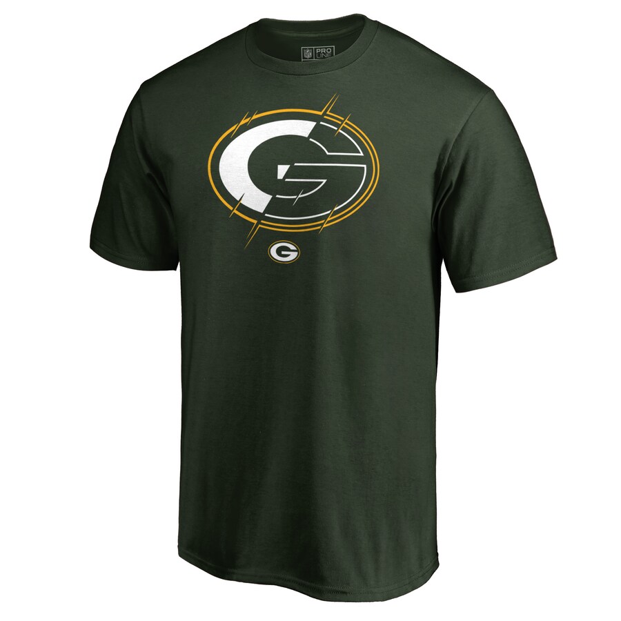 Men's Green Bay Packers Green X-Ray T-Shirt
