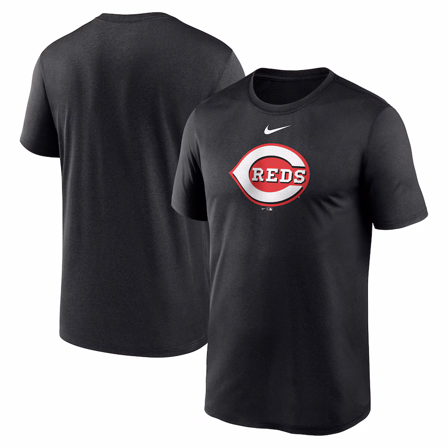 Men's Cincinnati Reds Nike Black Legend Fuse Large Logo Performance T-Shirt