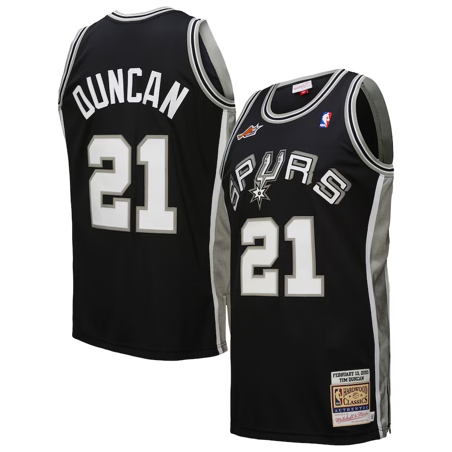 Men's San Antonio Spurs Tim Duncan Mitchell & Ness Black 2000 NBA All-Star Game Authentic Jersey