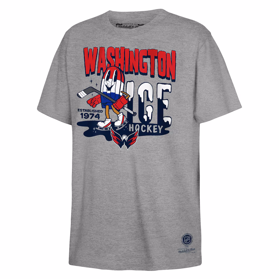 Youth Washington Capitals Mitchell & Ness Gray Popsicle T-Shirt