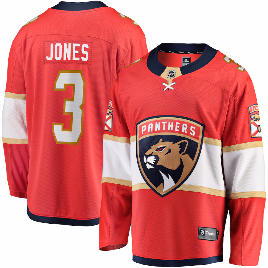 Men's Florida Panthers Seth Jones Fanatics Red Home Breakaway Jersey