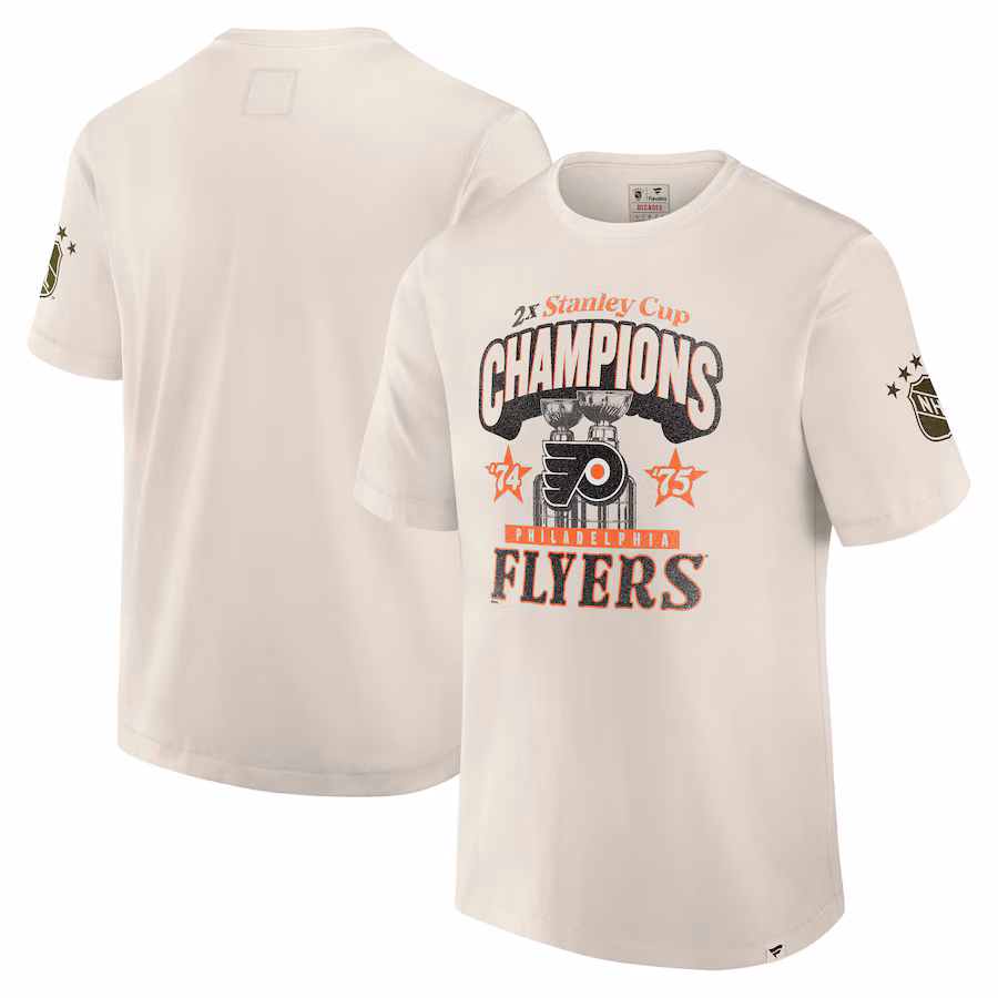 Men's Philadelphia Flyers Fanatics White Decades Collection Timeless T-Shirt