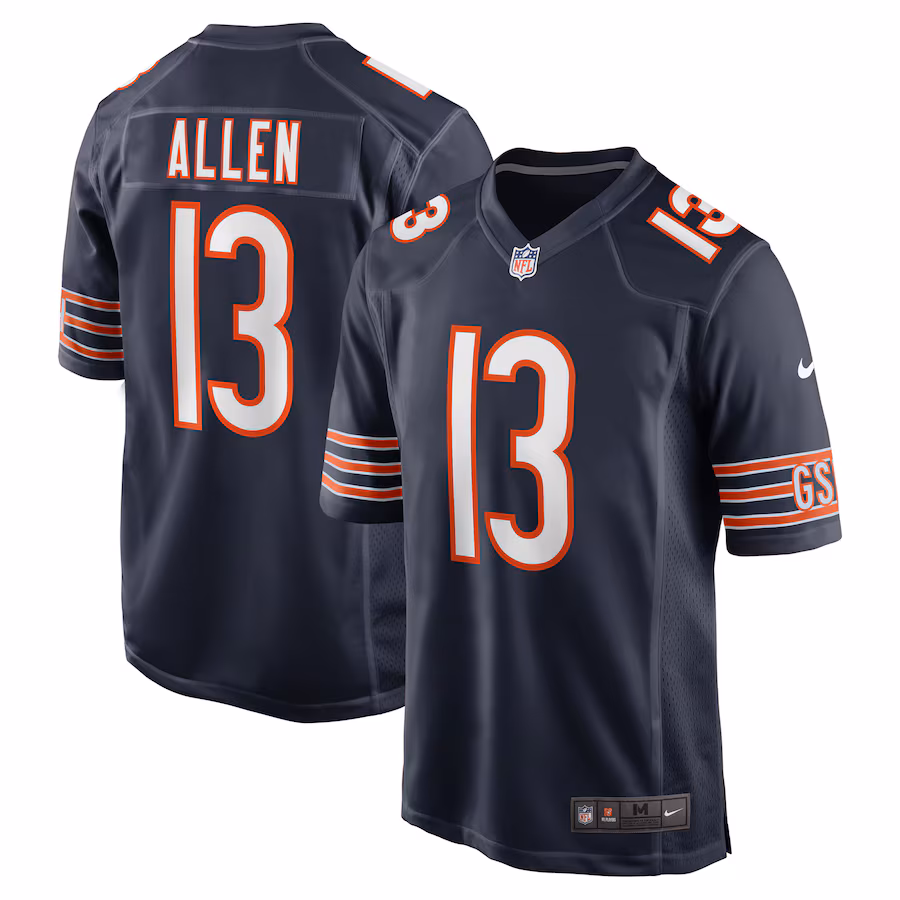 Men's Chicago Bears Keenan Allen Nike Navy Team Game Jersey