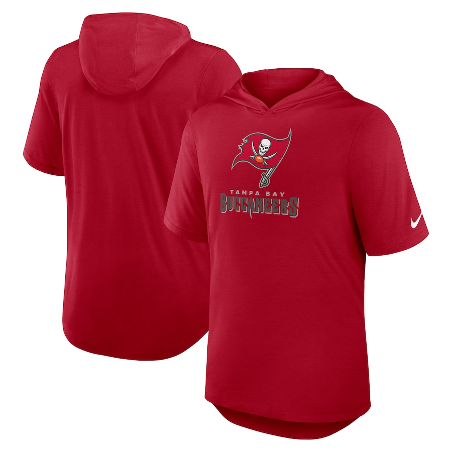 Men's Tampa Bay Buccaneers Nike Red Lockup Tri-Blend Hoodie T-Shirt