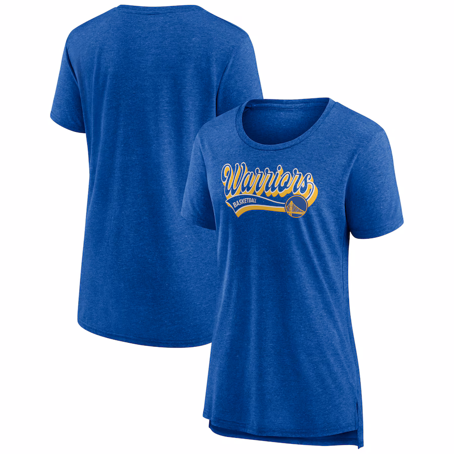 Women's Golden State Warriors Fanatics Heather Royal League Leader Tri-Blend T-Shirt