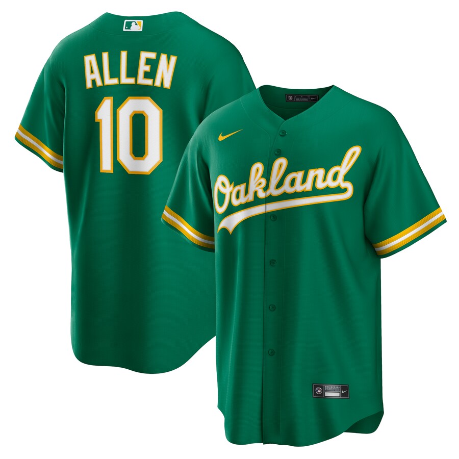 Men's Oakland Athletics Nick Allen Nike Kelly Green Alternate Replica Jersey