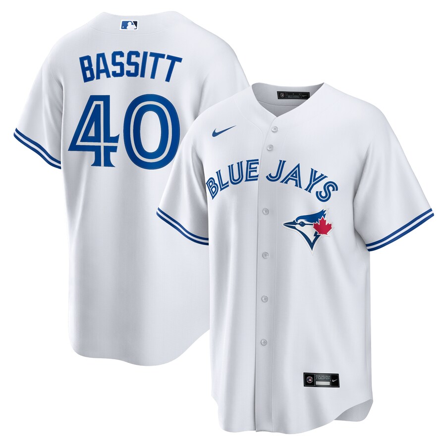 Men's Toronto Blue Jays Chris Bassitt Nike White Home Replica Jersey