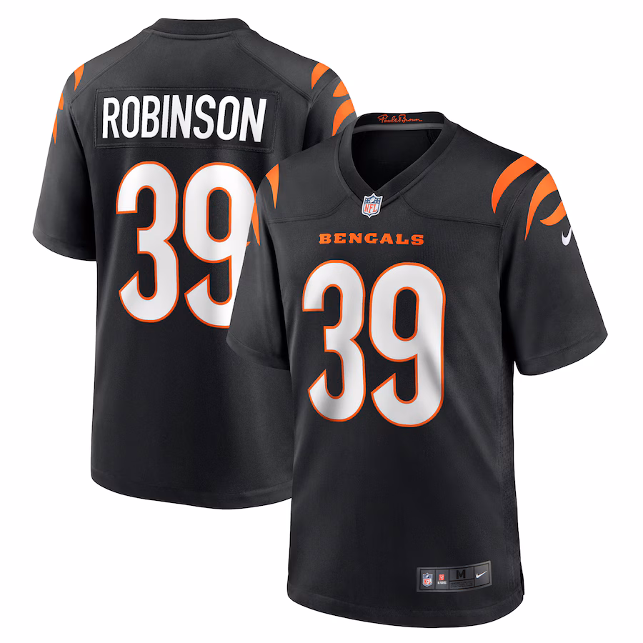 Men's Cincinnati Bengals Lance Robinson Nike Black Game Jersey