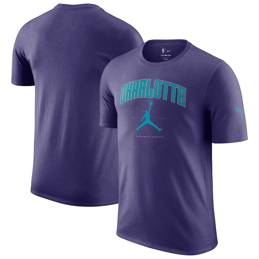 Unisex Charlotte Hornets Jordan Brand Purple Essential Cities T-Shirt