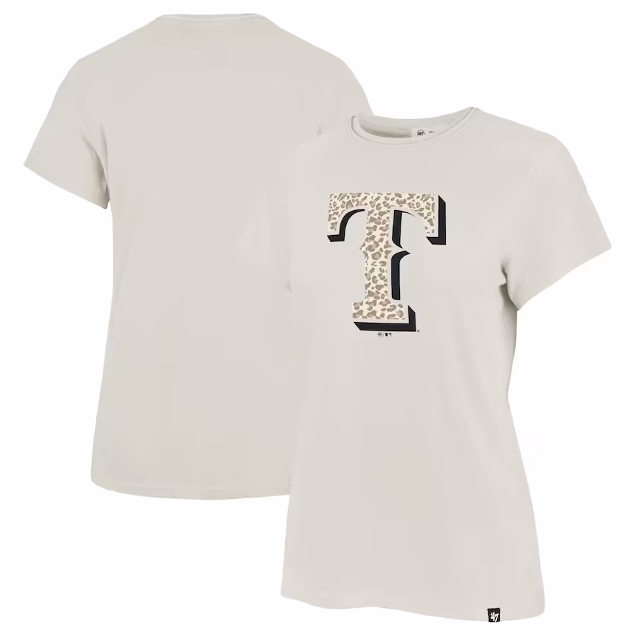 Women's Texas Rangers '47 Oatmeal Panthera Frankie T-Shirt