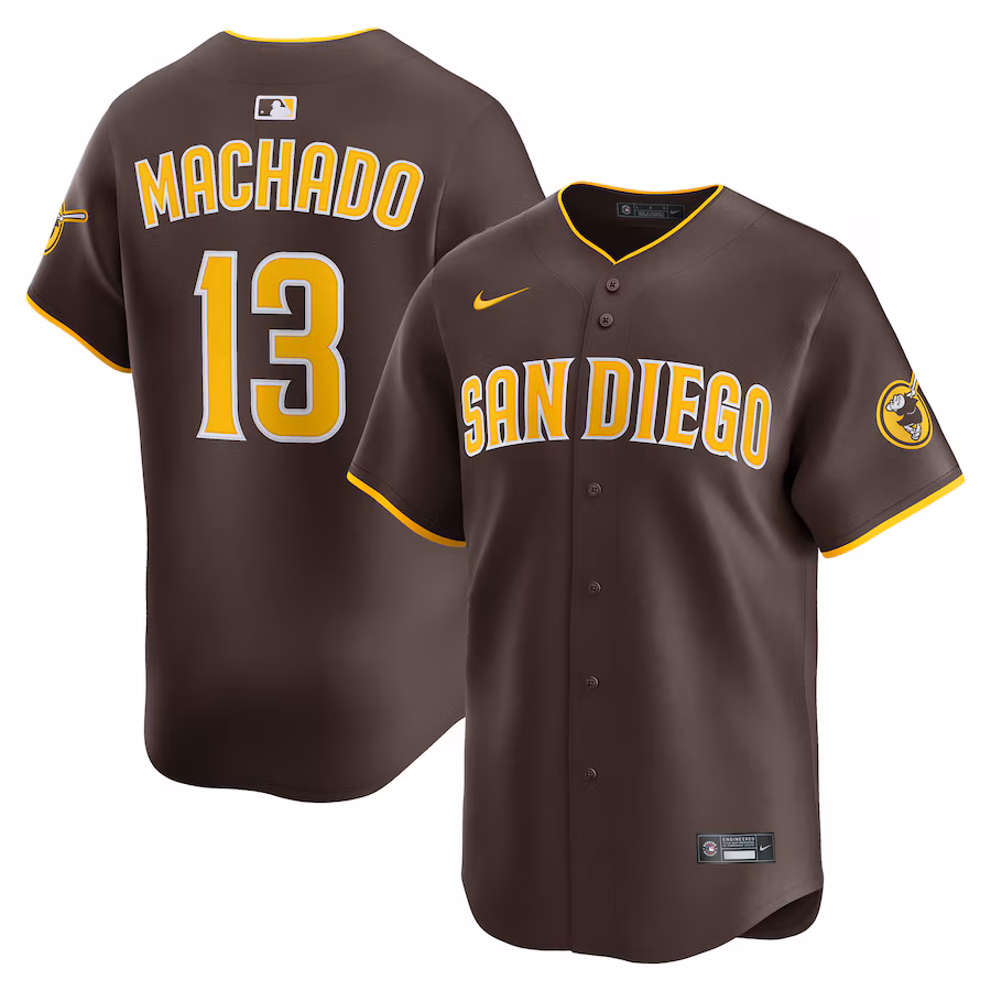 Men's San Diego Padres Manny Machado Nike Brown Alternate Limited Player Jersey