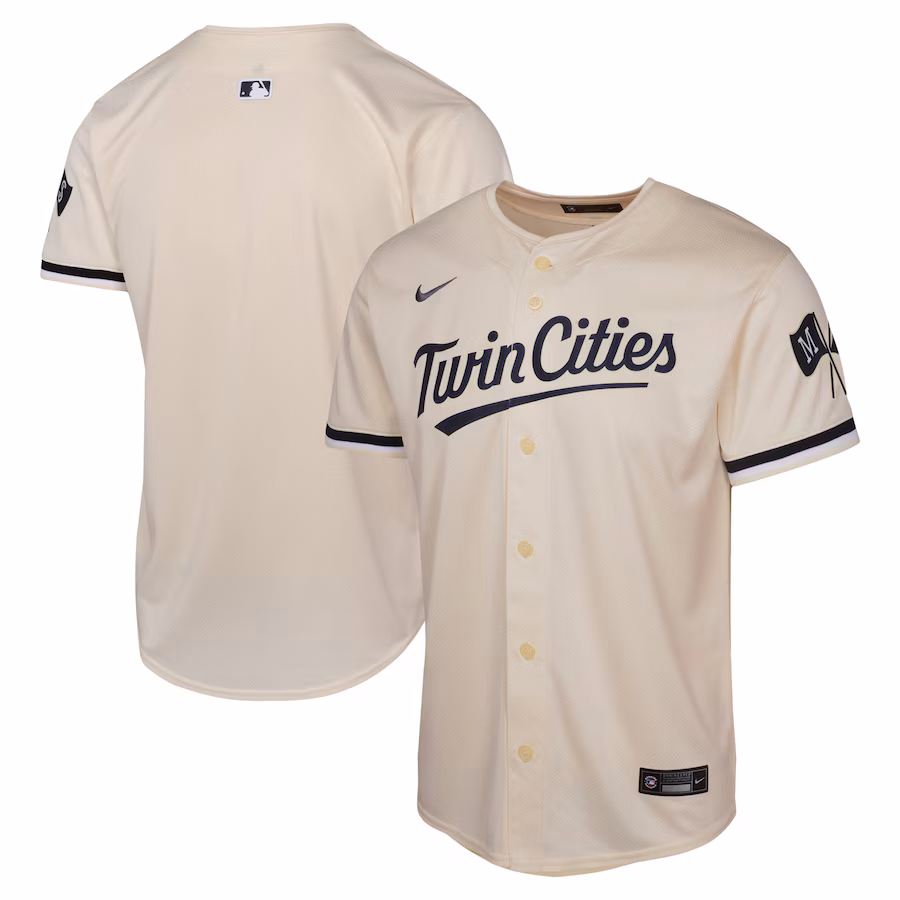 Youth Minnesota Twins Nike Cream Alternate Limited Jersey