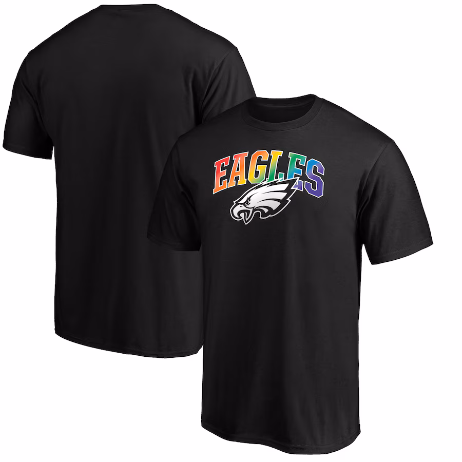 Men's Philadelphia Eagles Black Pride Logo T-Shirt