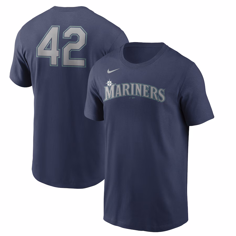 Men's Seattle Mariners Nike Navy Jackie Robinson Day Team 42 T-Shirt