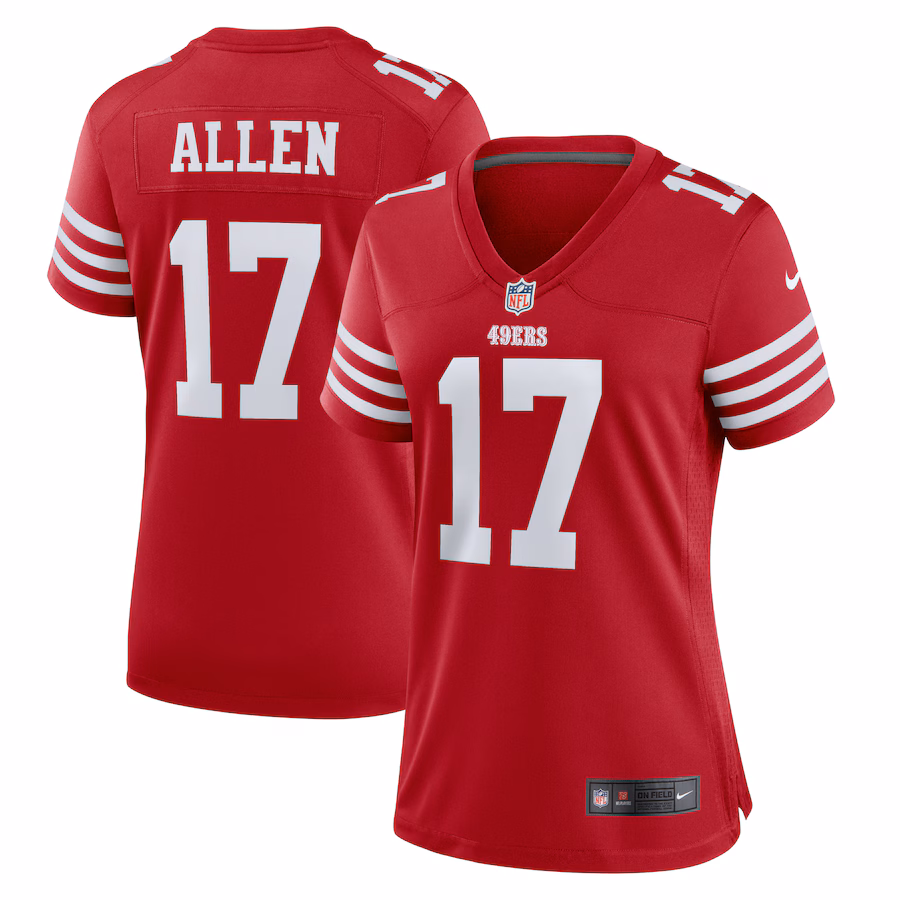 Women's San Francisco 49ers Brandon Allen Nike  Scarlet  Game Jersey