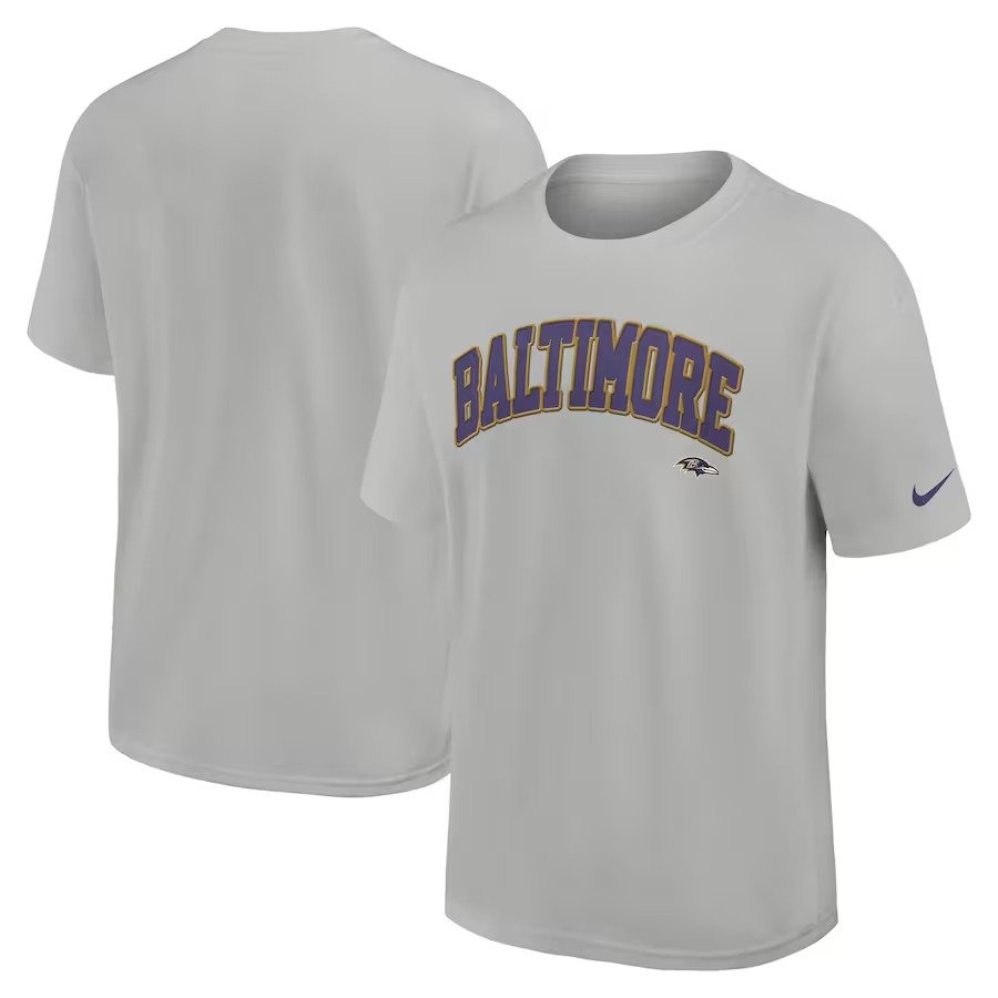 Men's Baltimore Ravens  Nike Silver Rewind Max90 Statement T-Shirt