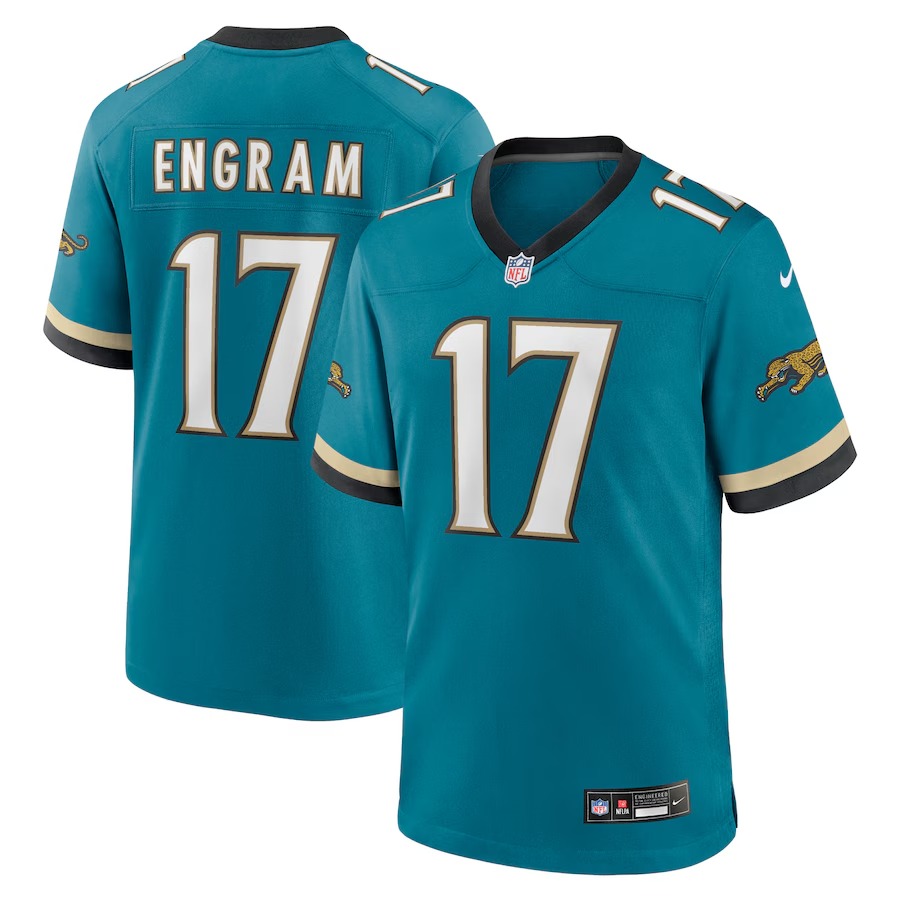 Men's Jacksonville Jaguars Evan Engram Nike Teal Prowler Throwback Player Game Jersey