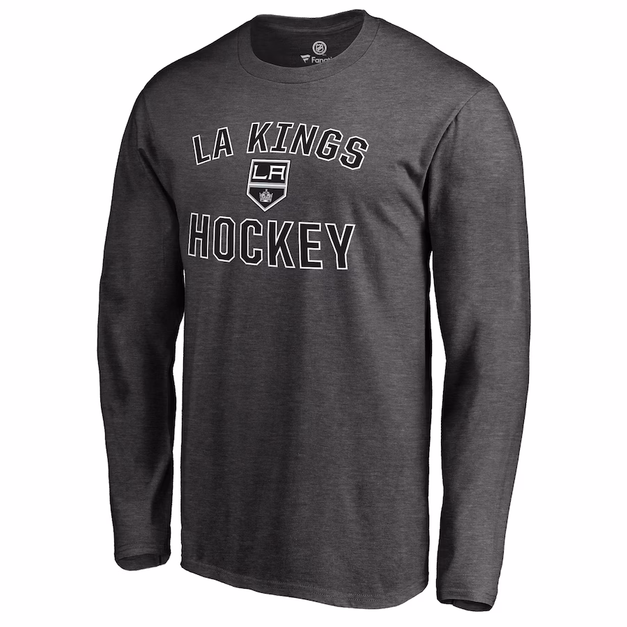 Men's Los Angeles Kings Heathered Gray Victory Arch Long Sleeve T-Shirt