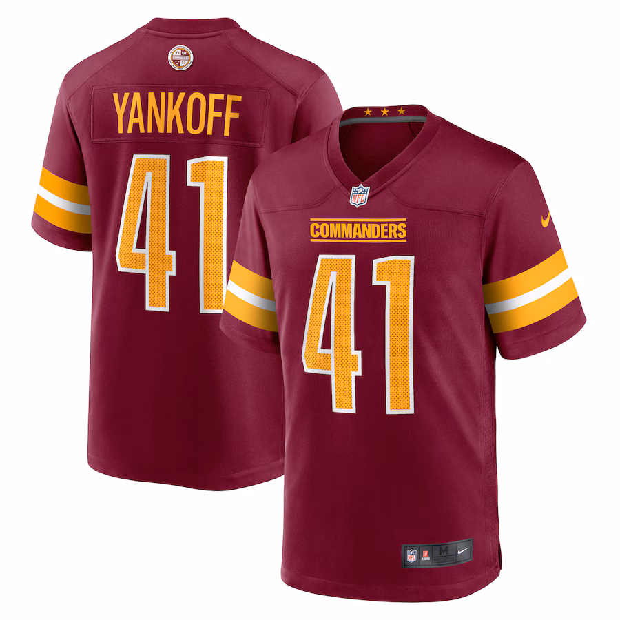 Men's Washington Commanders Colson Yankoff Nike Burgundy Game Jersey