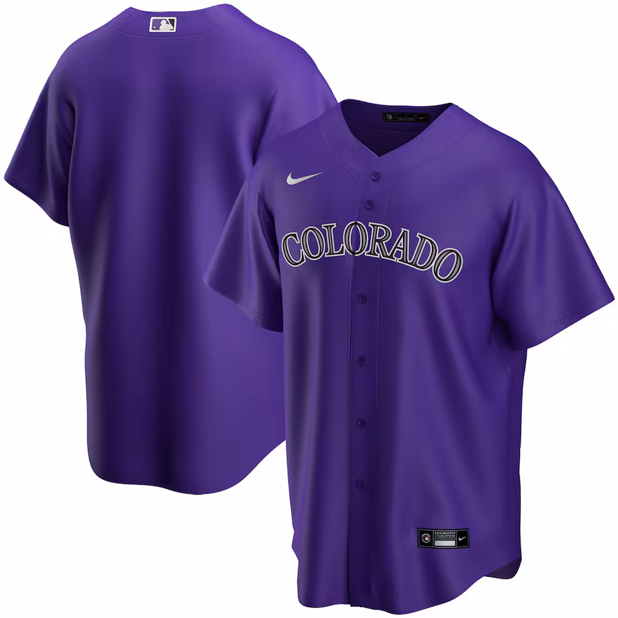 Youth Colorado Rockies Nike Purple Alternate Replica Team Jersey