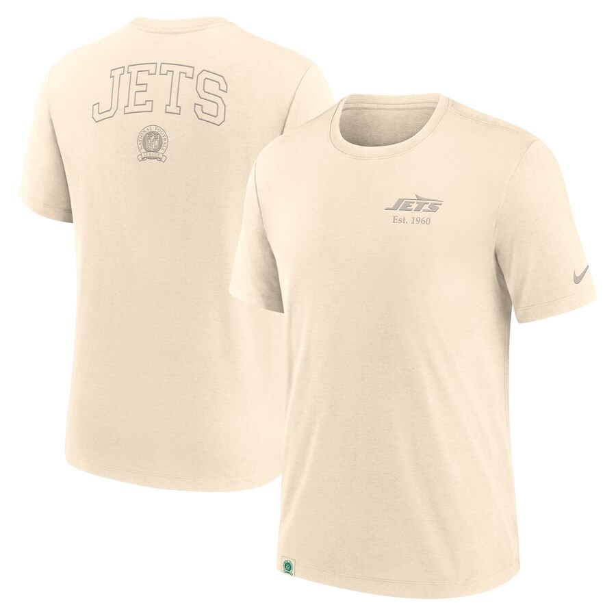 Men's New York Jets Nike Cream Glory Tri-Blend T-Shirt