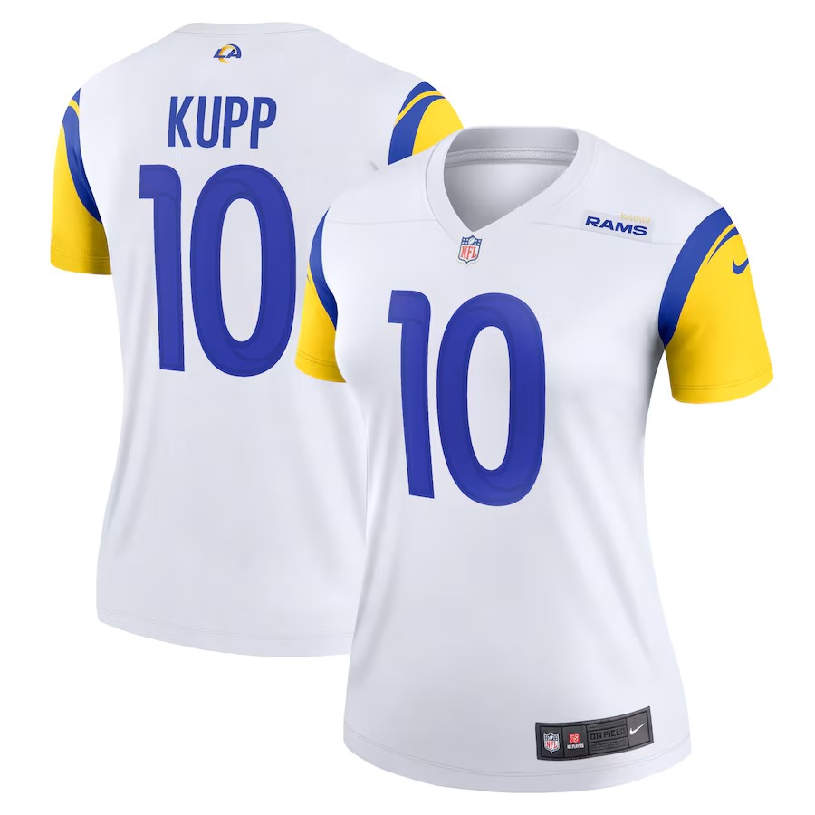 Women's Los Angeles Rams Cooper Kupp Nike White Alternate Legend Player Performance Top