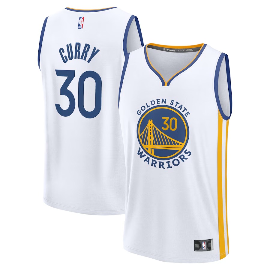 Youth Golden State Warriors Stephen Curry Fanatics White Fast Break Replica Player Jersey - Association Edition