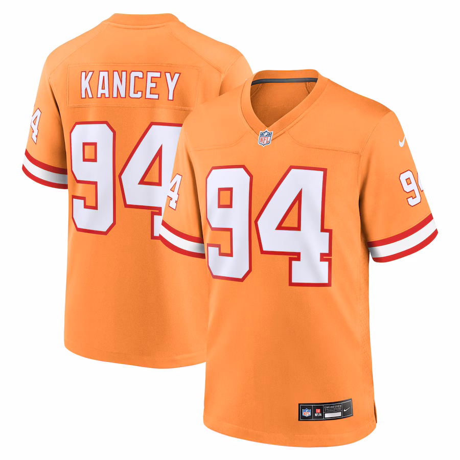 Men's Tampa Bay Buccaneers Calijah Kancey Nike Orange Alternate Game Jersey