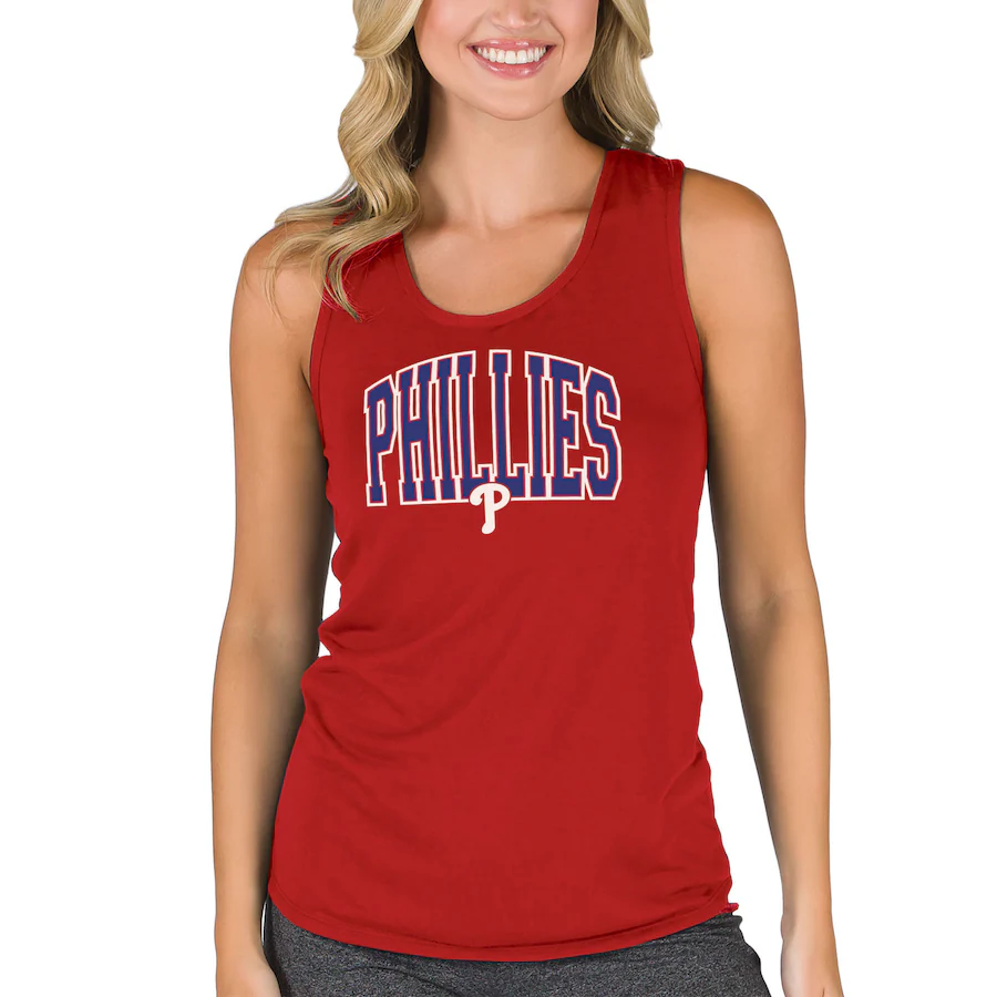 Women's Philadelphia Phillies Concepts Sport Red Marathon Racerback Tank Top