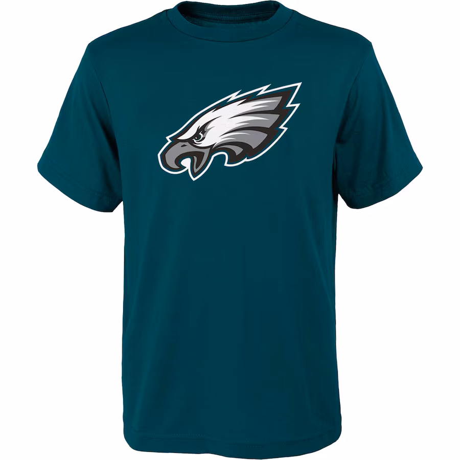 Youth Philadelphia Eagles Green Primary Logo T-Shirt