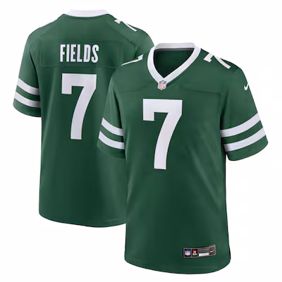 Youth New York Jets Justin Fields Nike Legacy Green Game Player Jersey