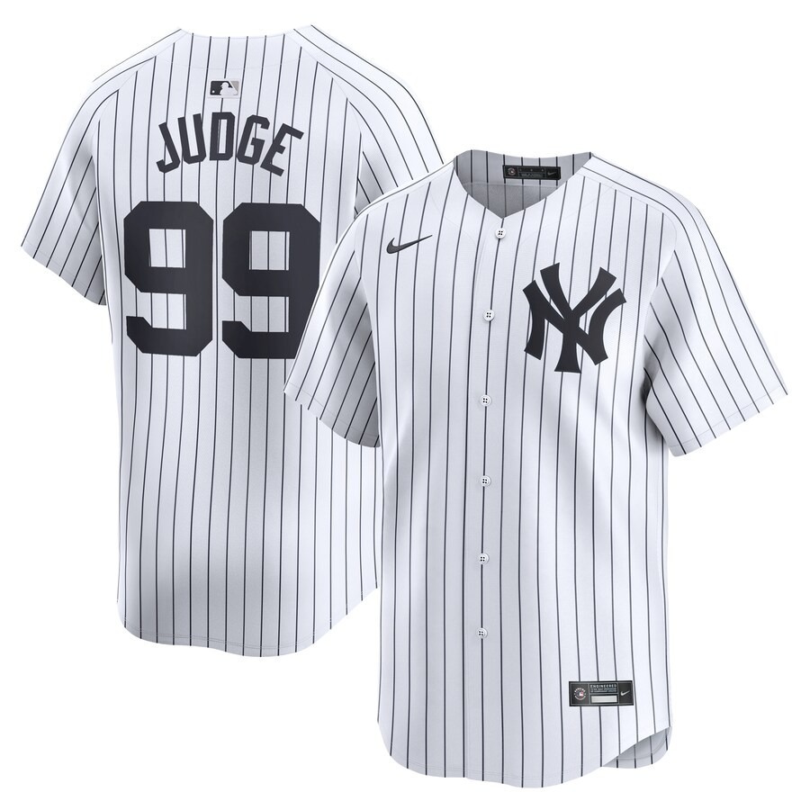 Youth New York Yankees Aaron Judge Nike White Home Limited Player Jersey