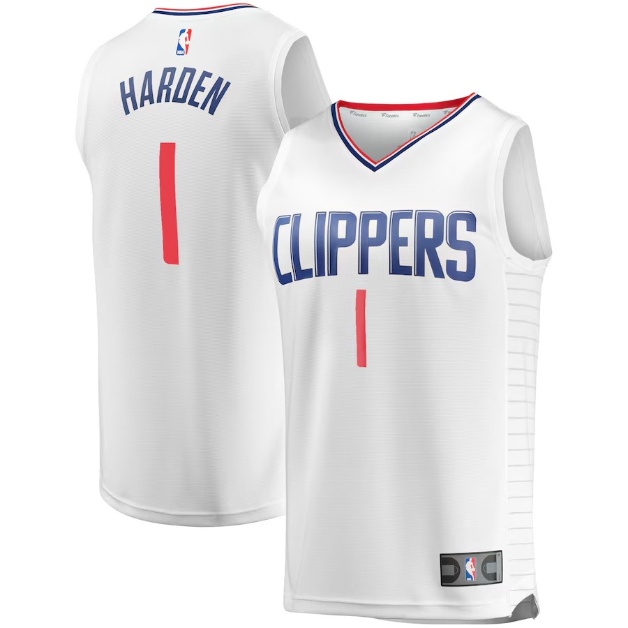 Men's LA Clippers James Harden Fanatics White Fast Break Player Jersey - Association Edition