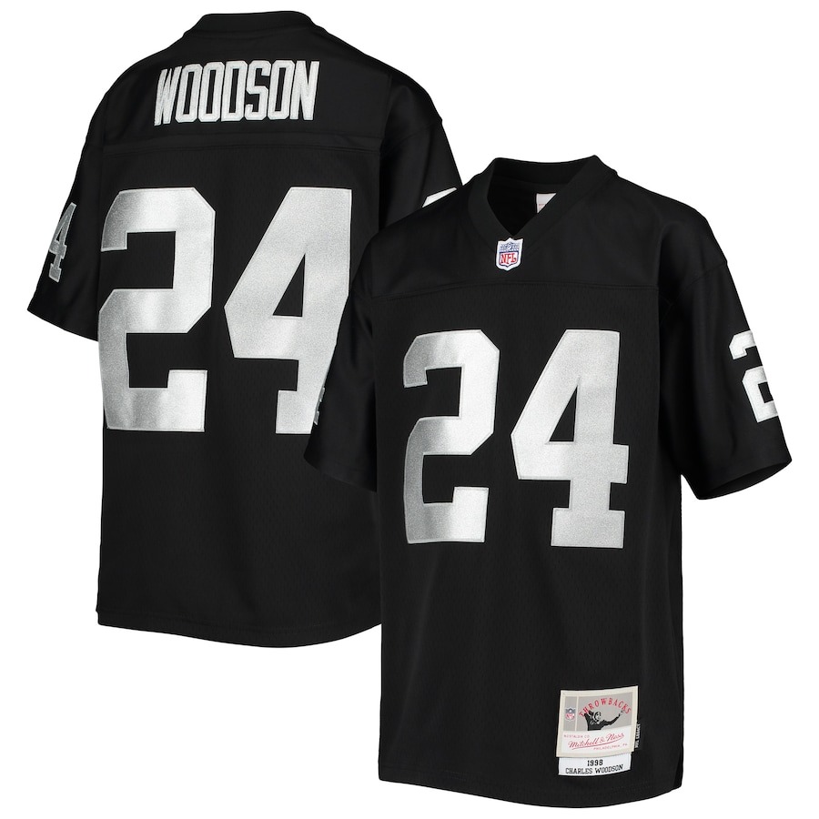 Youth Las Vegas Raiders Charles Woodson Mitchell & Ness Black 1998 Legacy Retired Player Jersey