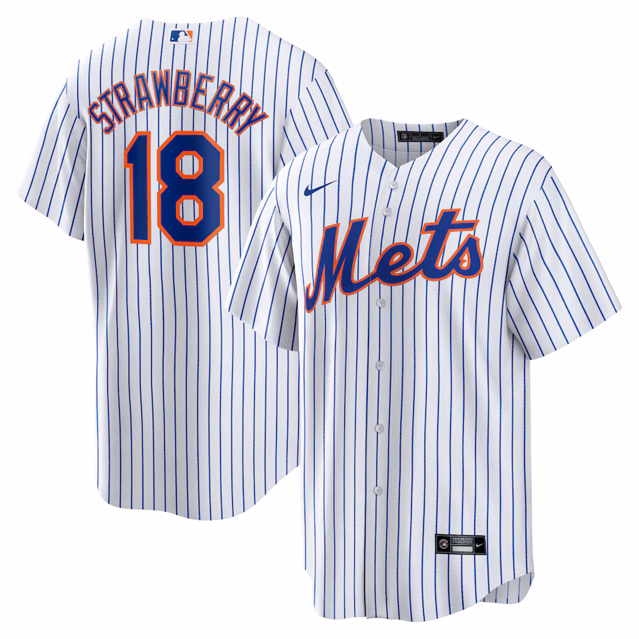 Men's New York Mets Darryl Strawberry Nike White Home Replica Retired Player Jersey