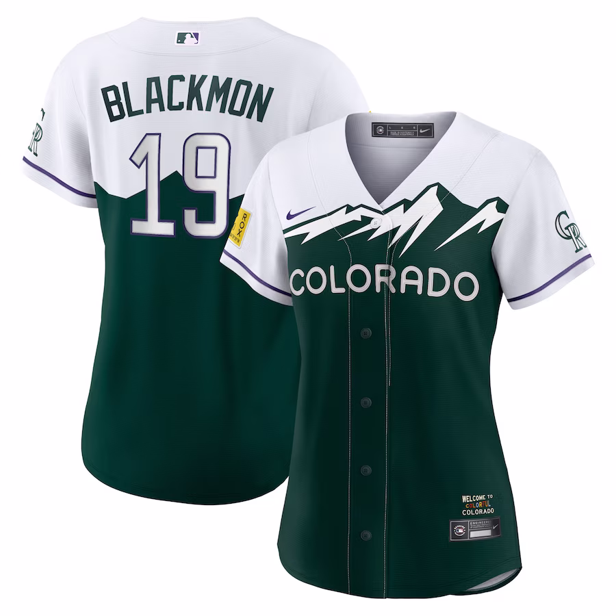 Women's Colorado Rockies Charlie Blackmon Nike White City Connect Replica Player Jersey