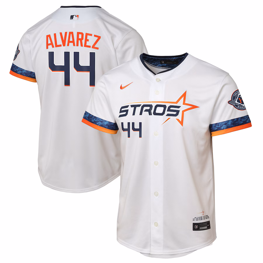 Youth Houston Astros Yordan Alvarez Nike White 2025 City Connect Limited Player Jersey