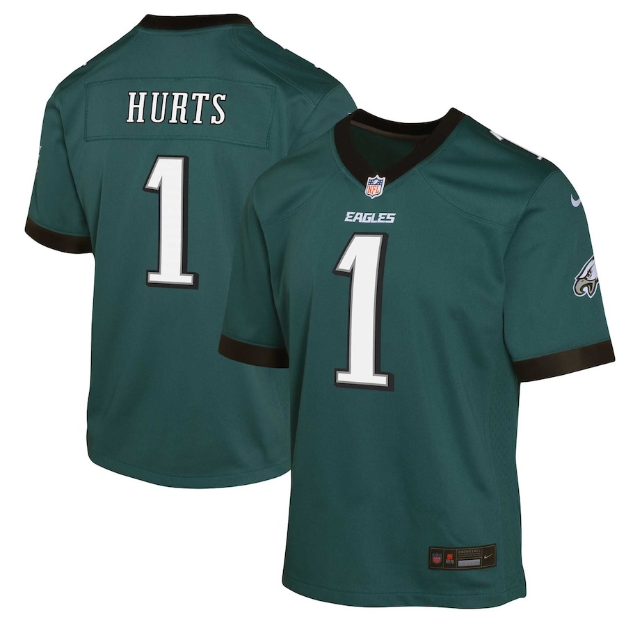 Youth Philadelphia Eagles Jalen Hurts Nike Midnight Green Game Jersey