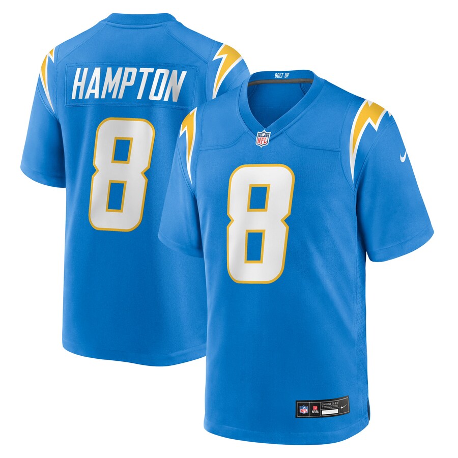 Men's Los Angeles Chargers Omarion Hampton Nike Powder Blue Team Game Jersey
