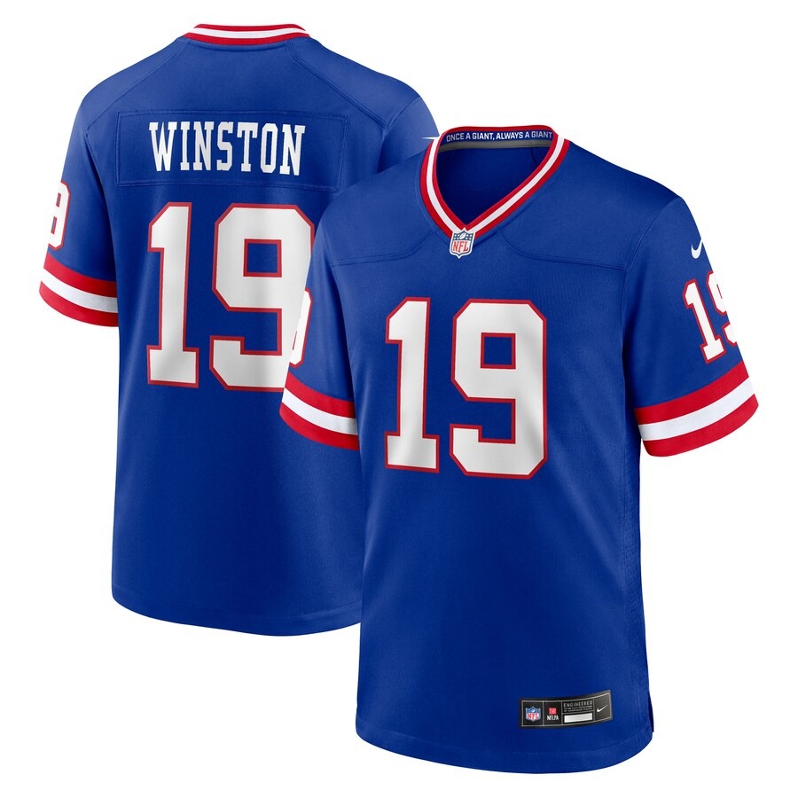 Men's New York Giants Jameis Winston Nike Royal Alternate 2 Game Jersey