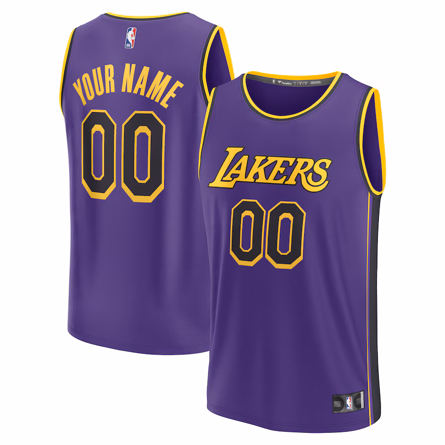 Youth Los Angeles Lakers  Fanatics Purple Fast Break Replica Custom Jersey - Statement Edition